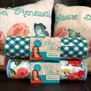 Pioneer Woman Ceramic Rolling Pins • Wood Handles